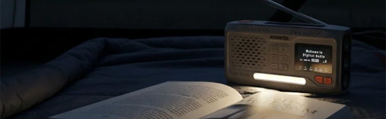 Noodradio met zaklampfunctie.