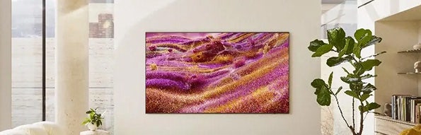 Samsung televisie met AI upscaling.