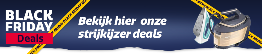 Black Friday 2025 deals op strijkijzers bij Electro World. Black Friday 2025 deals op strijkijzers bij Electro World.