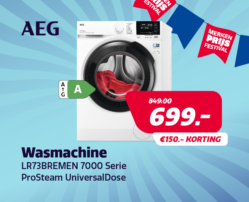 Korting op wasmachine van AEG bij Electro World.