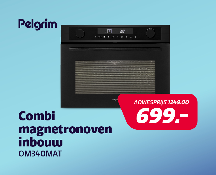 Inbouw combi magnetronoven van Pelgrim in de actie bij Electro World. Inbouw combi magnetronoven van Pelgrim in de actie bij Electro World.