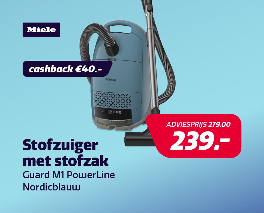 Stofzuiger met zak van Miele in de aanbieding bij Electro World.