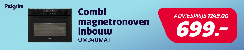 Inbouw combi magnetronoven van Pelgrim in de actie bij Electro World. Inbouw combi magnetronoven van Pelgrim in de actie bij Electro World.