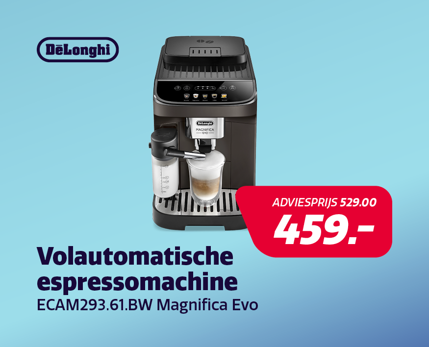 De'Longhi espressomachine in de aanbieding bij Electro World. De'Longhi espressomachine in de aanbieding bij Electro World.