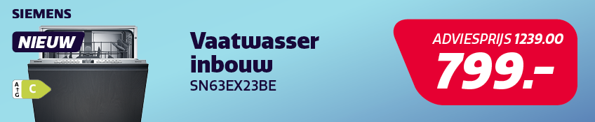 Inbouw vaatwasser van Siemens in de actie bij Electro World. Inbouw vaatwasser van Siemens in de actie bij Electro World.