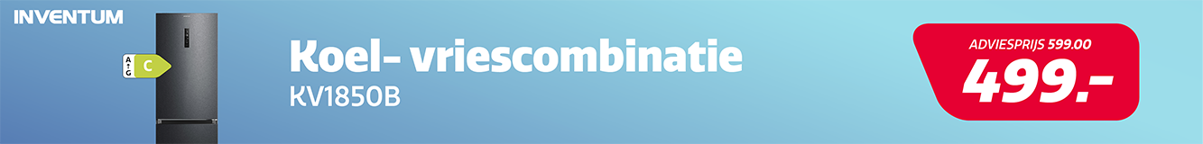 Aanbieding koel-vriescombinatie van Inventum. Aanbieding koel-vriescombinatie van Inventum.