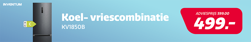 Aanbieding koel-vriescombinatie van Inventum. Aanbieding koel-vriescombinatie van Inventum.