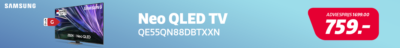 Korting op een Neo QLED TV van Samsung. Korting op een Neo QLED TV van Samsung.