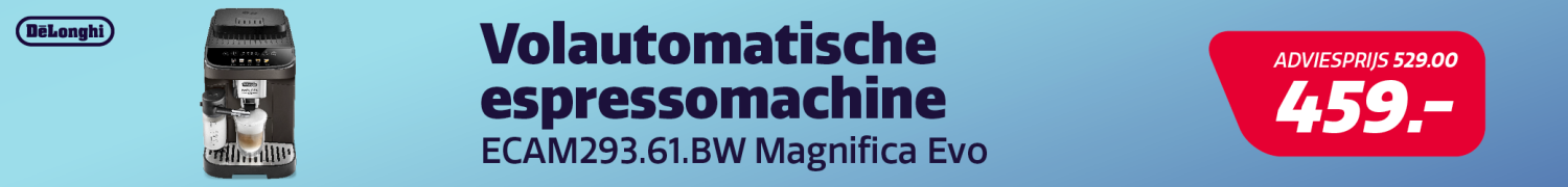 De'Longhi espressomachine in de aanbieding bij Electro World. De'Longhi espressomachine in de aanbieding bij Electro World.