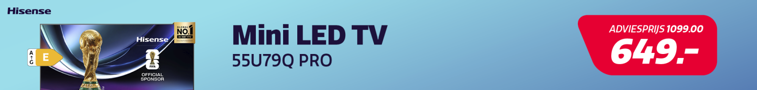Hisense Mini LED TV in de actie bij Electro World.