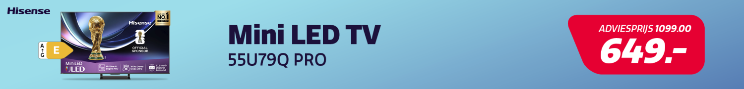 Hisense Mini LED TV in de actie bij Electro World.