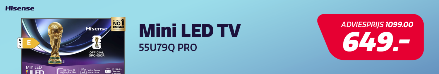 Hisense Mini LED TV in de actie bij Electro World.
