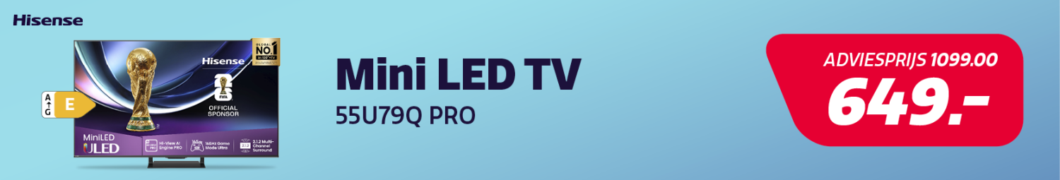 Hisense Mini LED TV in de actie bij Electro World.