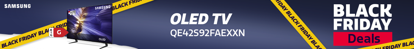 Samsung OLED televisie in de Black Friday actie bij Electro World. Samsung OLED televisie in de Black Friday actie bij Electro World.