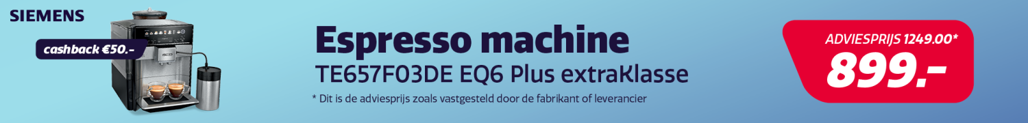 Actie op Siemens espressomachine bij Electro World. Actie op Siemens espressomachine bij Electro World.