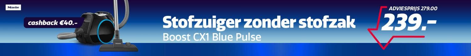 Stofzuiger zonder zak van Miele in de aanbieding bij Electro World.