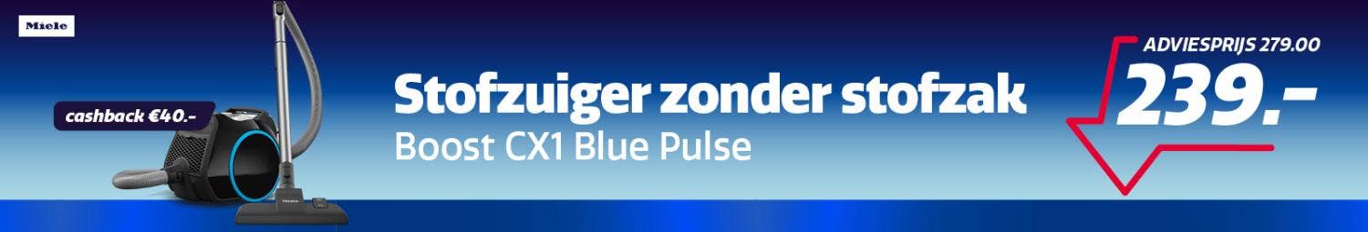 Stofzuiger zonder zak van Miele in de aanbieding bij Electro World.