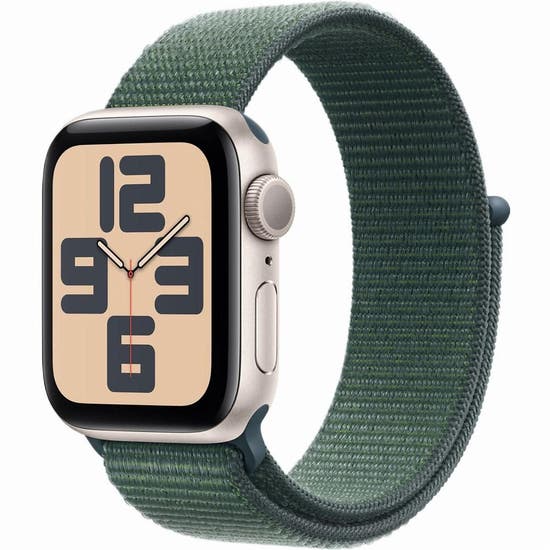 Apple Watch SE GPS 40mm Starlight Lake Green Sport Loop