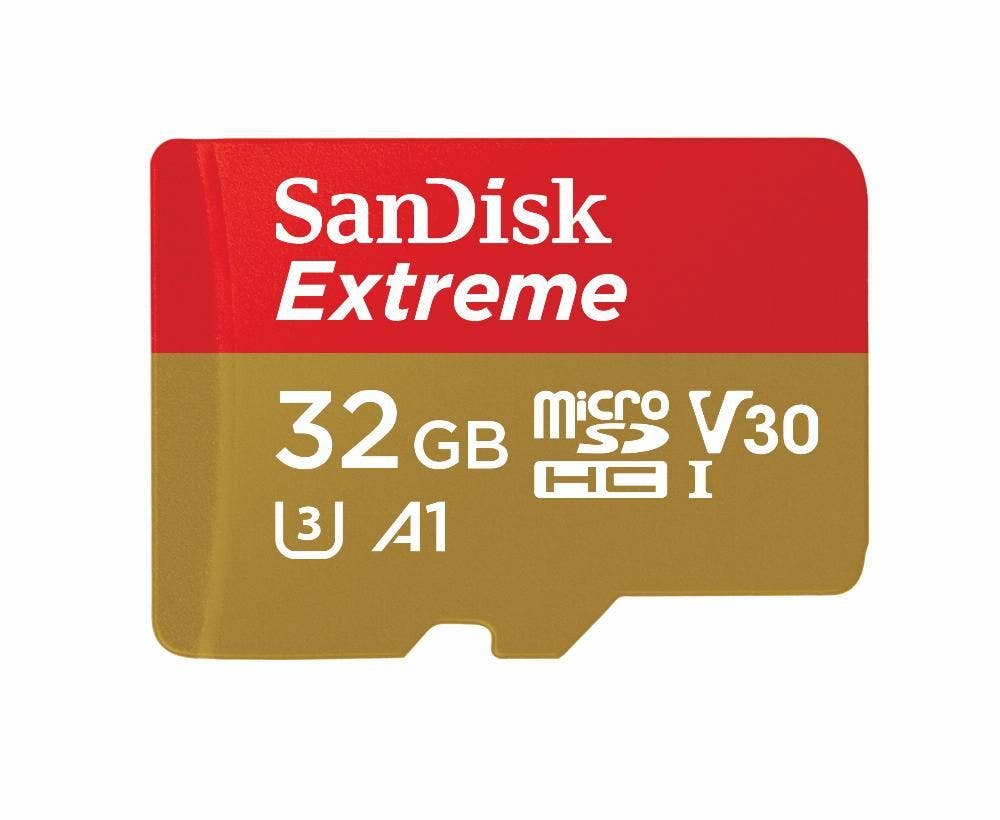 Sandisk Extreme MicroSDHC 32GB 100mb/60mb,U3,V30,A1 actcam