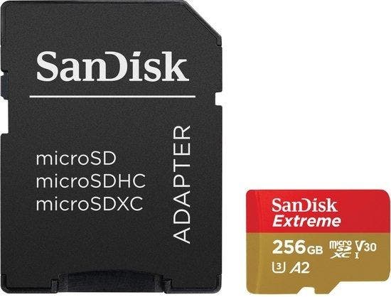 Sandisk Extreme microSDXC UHS-I KAART - 256 GB