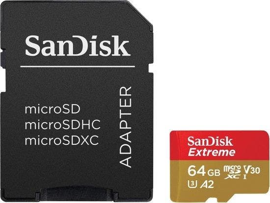 Sandisk Extreme microSDXC UHS-I KAART - 64GB