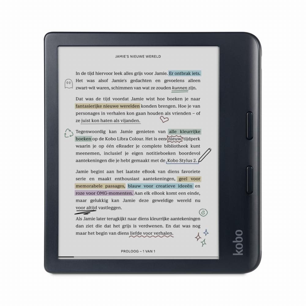 Kobo Libra Colour E Ink Kaleido 7 inch zwart