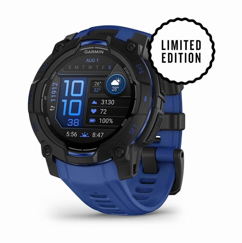 Garmin Instinct 3 45mm AMOLED Black w/ Bolt Blue Band
