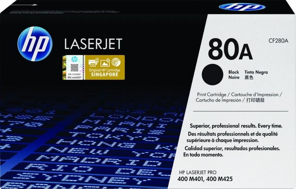 Hewlett Packard HP 80A BLACK
