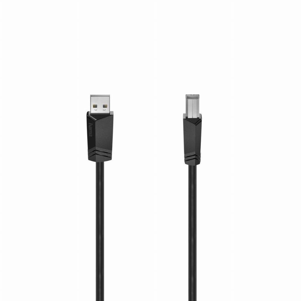 Hama 00200603 USB A naar USB B kabel 3 m Zwart