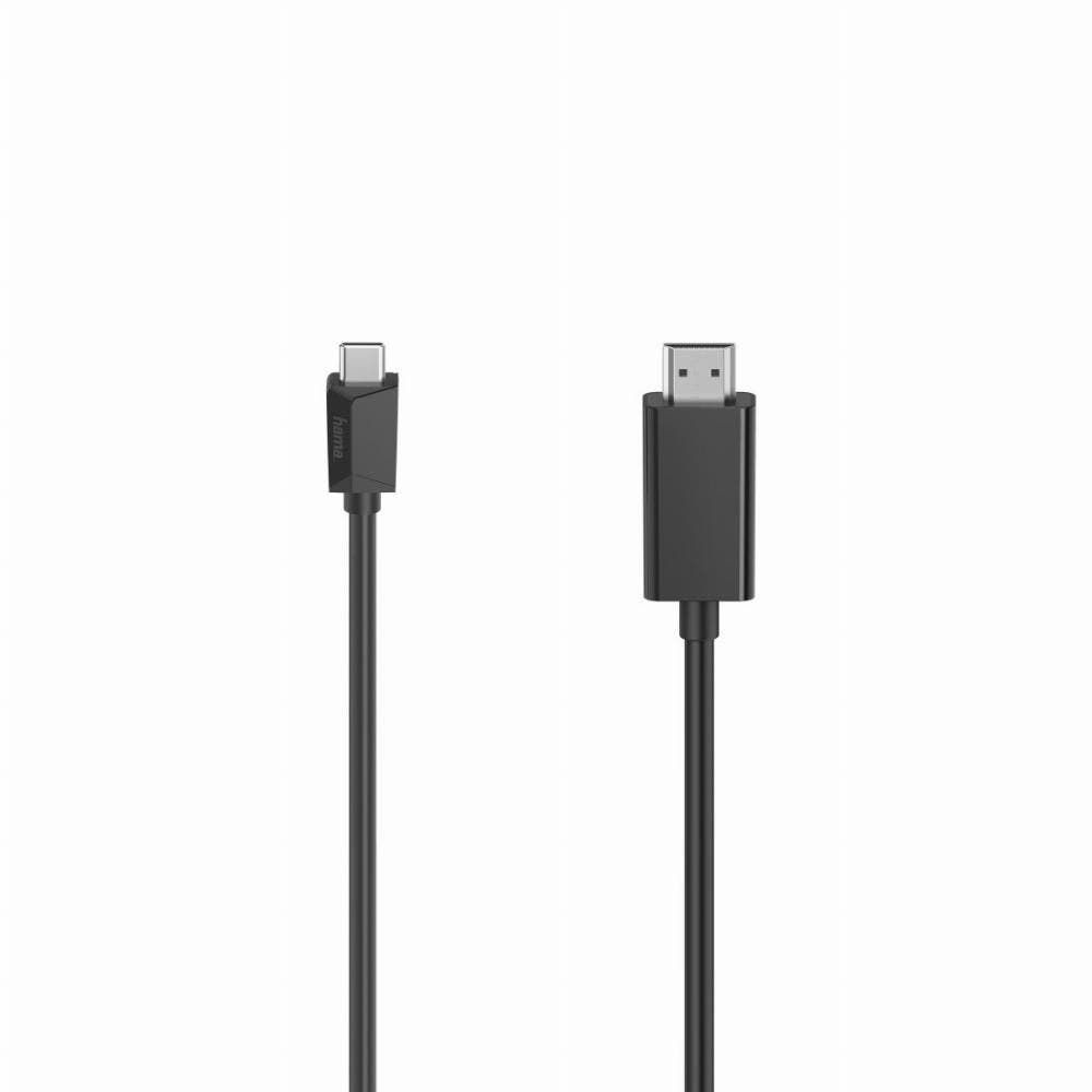 Hama 00200718 USB-kabel 1,5 m USB C naar HDMI Zwart