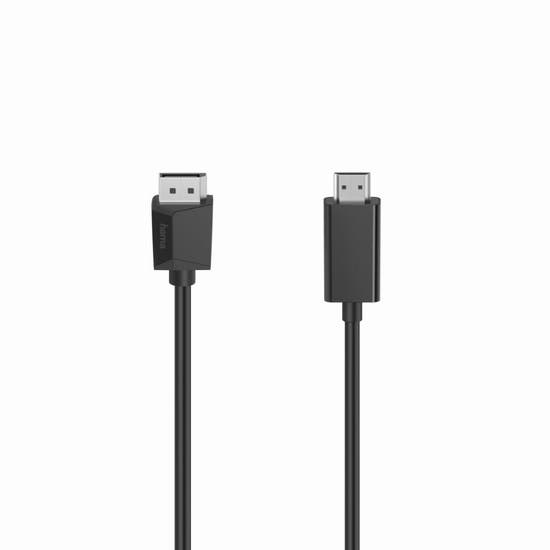 Hama 00205144 DisplayPort naar HDMI kabel 1,5 m Zwart