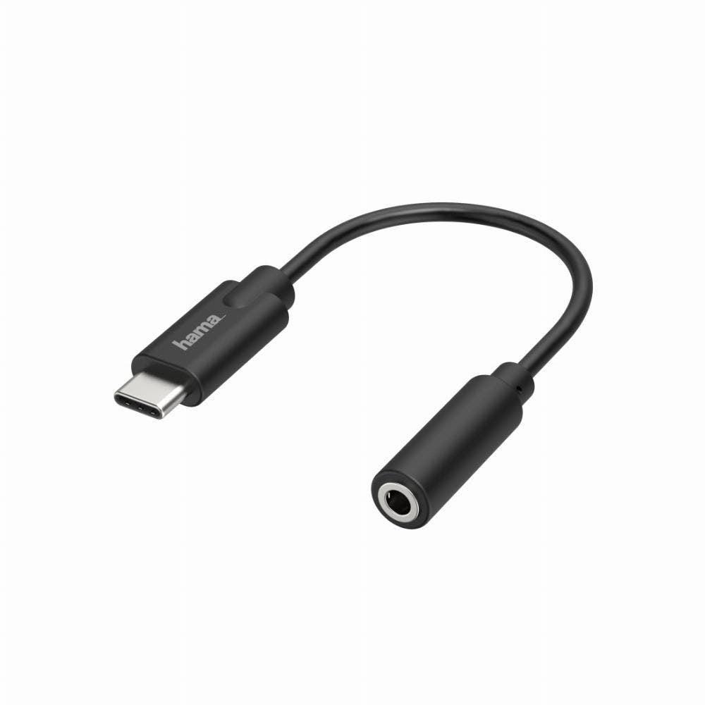 Hama 00205282 3.5mm naar USB C adapter Zwart