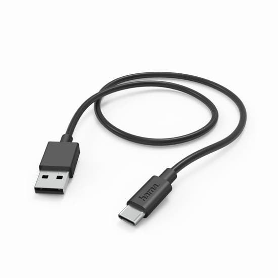 Hama USB-Kabel, USB-A naar USB-C, 1 m, zwart