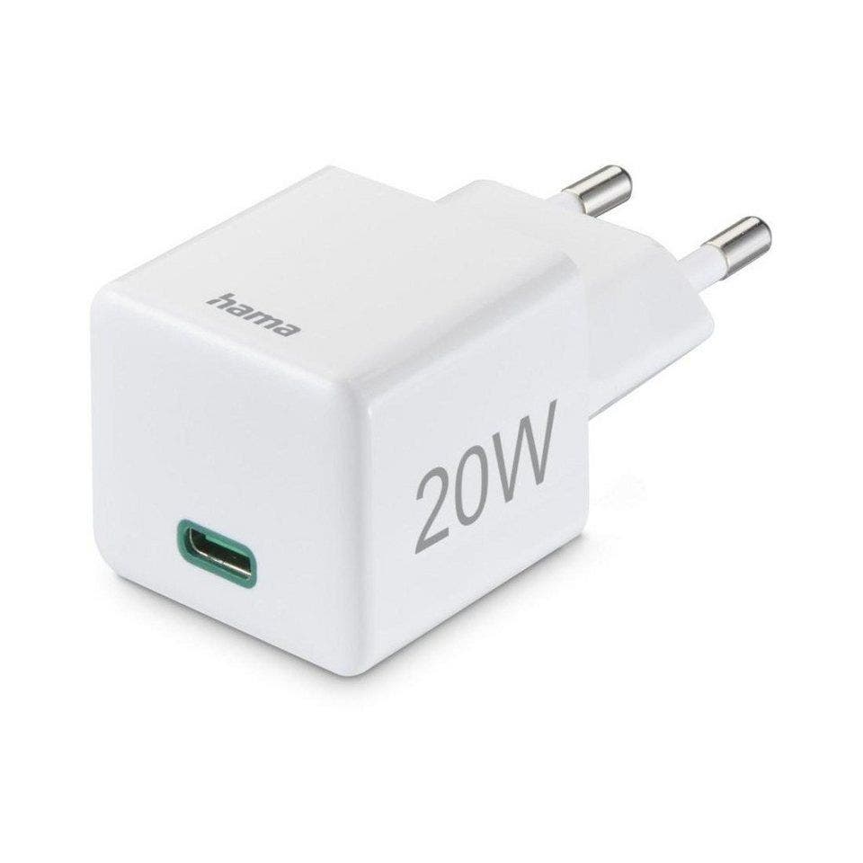 Hama Snellader USB-C, PD, mini-oplader, 20 W, wit