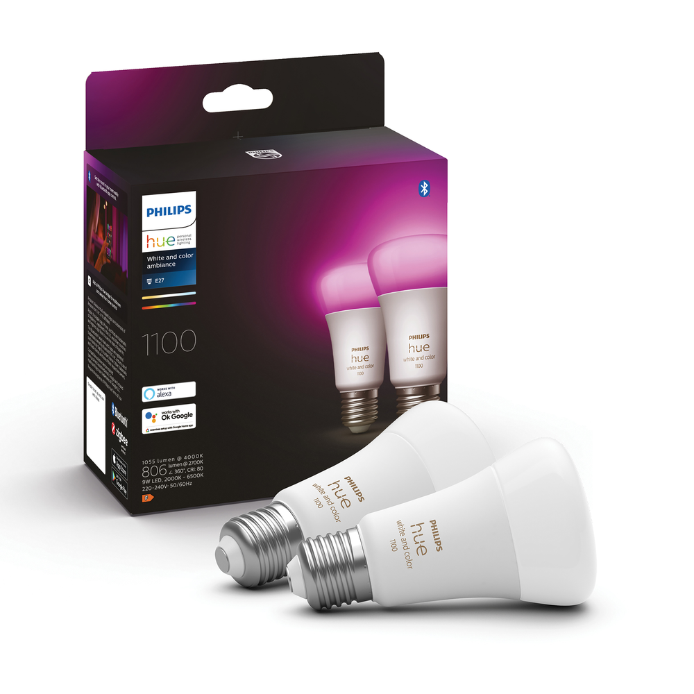 Philips HUE WHITE AND COLOR AMBIANCE 9W A60 E27 2-PACK