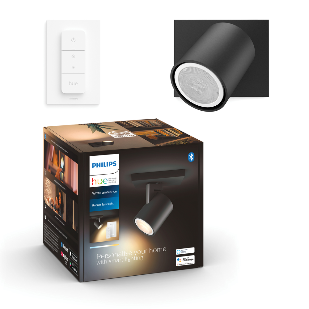 Philips RUNNER HUE SINGLE SPOT BLACK 1X5W 230V