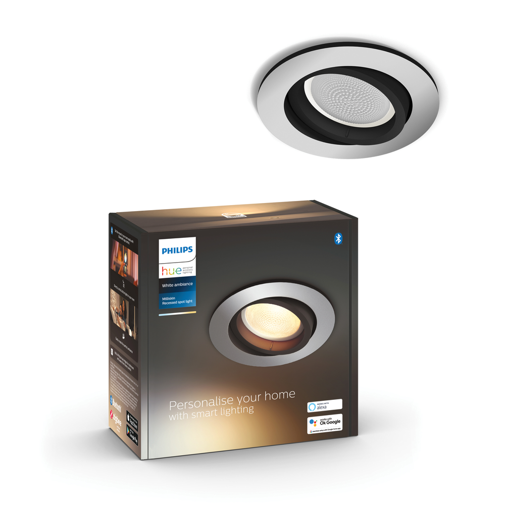 Philips MILLISKIN HUE RECESSED ROUND ALUMINIUM 1X5W