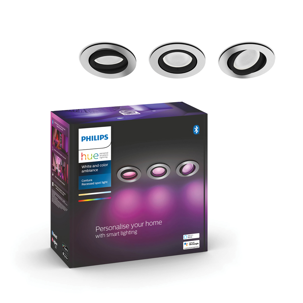 Philips CENTURA HUE RECESSED ROUND ALUMINIUM 3X5.7W