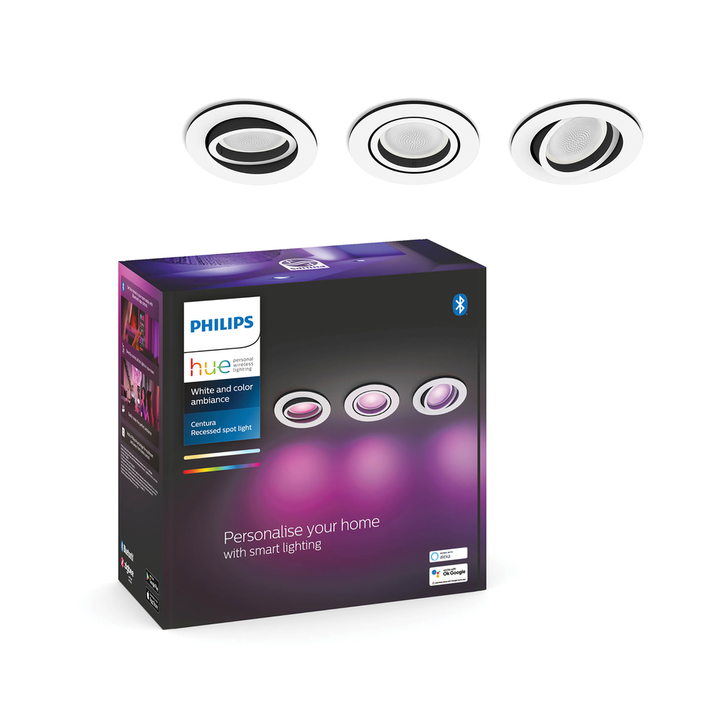 Philips CENTURA HUE RECESSED ROUND WHITE 3X5.7W