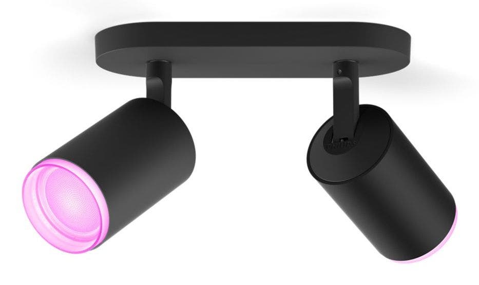 Philips Hue Fugato 2-lichts spotbalk - Zwart