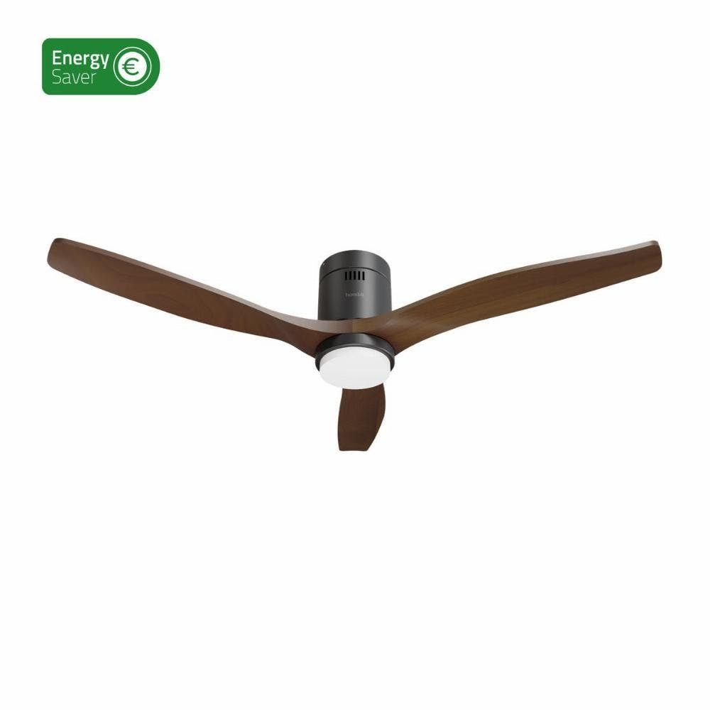 Hombli Slimme Plafondventilator met verlichting Zwarthout