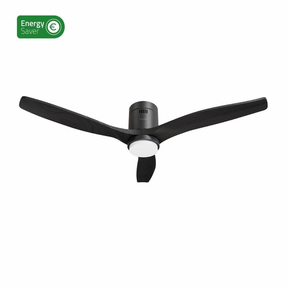 Hombli Slimme Plafondventilator met verlichting Zwart