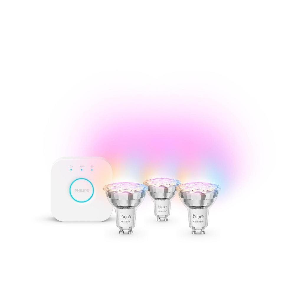 Philips Hue Essential Starterkit: 3 Slimme GU10 Lampen